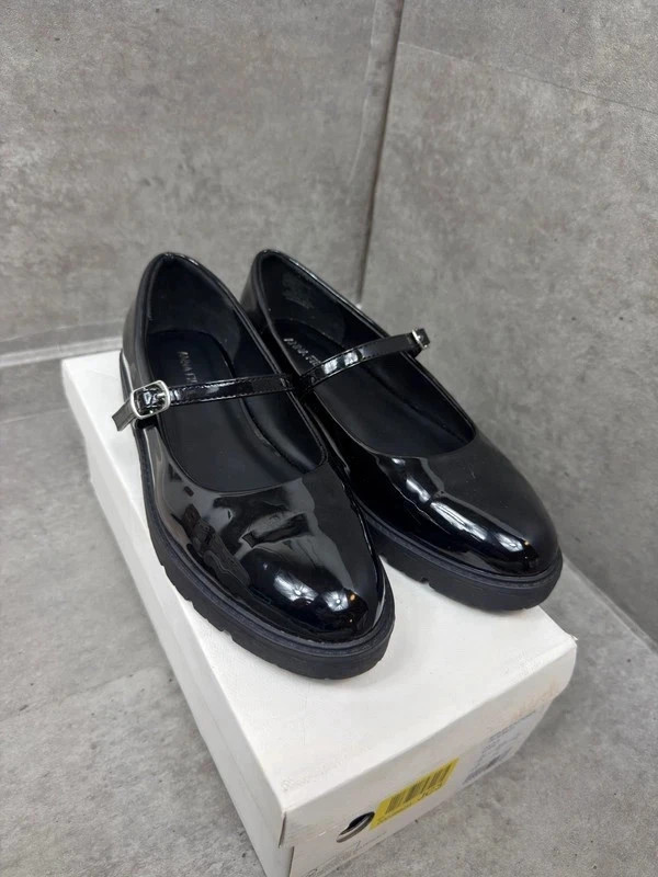 Anna Field Black Patent Mary Jane Chunky Sole