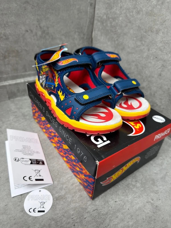 Primigi Hot Wheels Light-Up Kids Sandals Navy Red