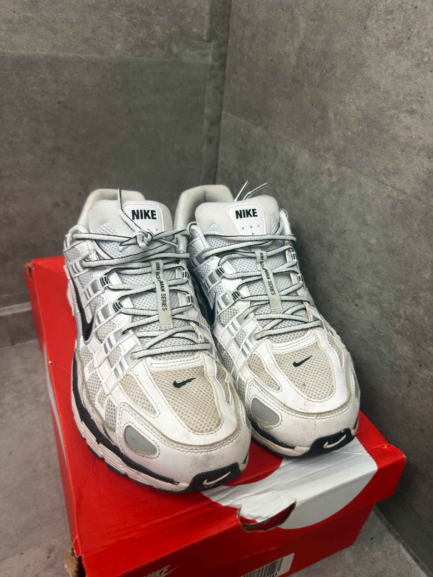Nike P-6000 White Silver