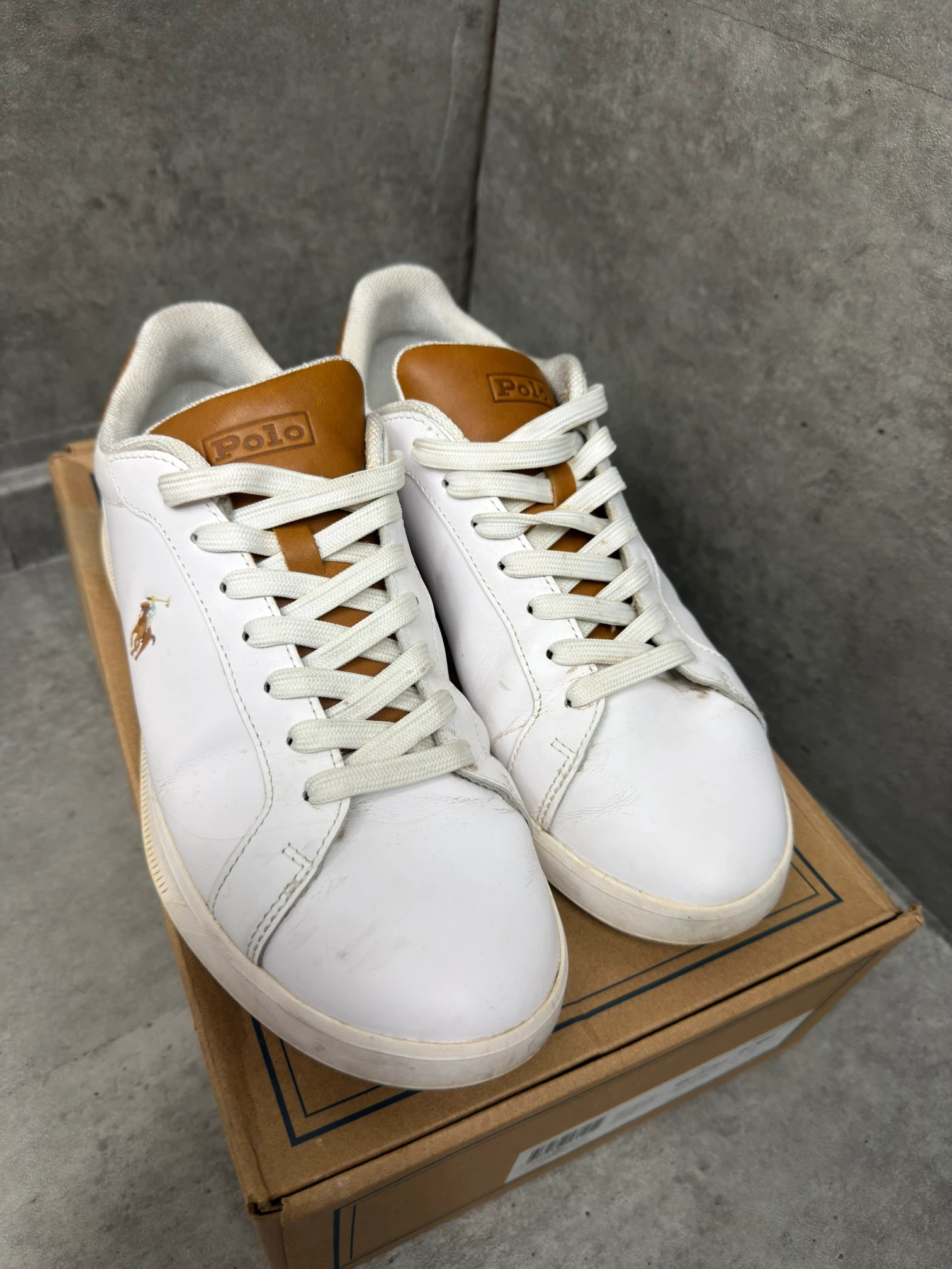 Polo Ralph Lauren Heritage Court II White Tan